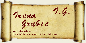Irena Grubić vizit kartica